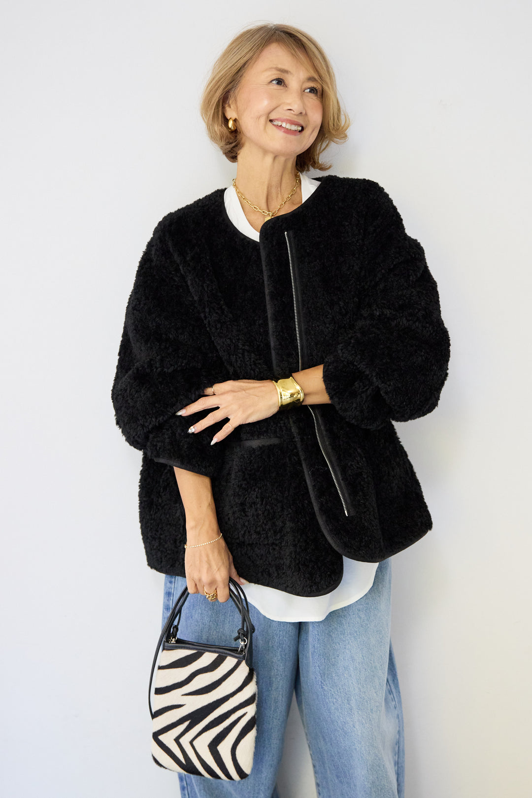 リバーシブルボアコート