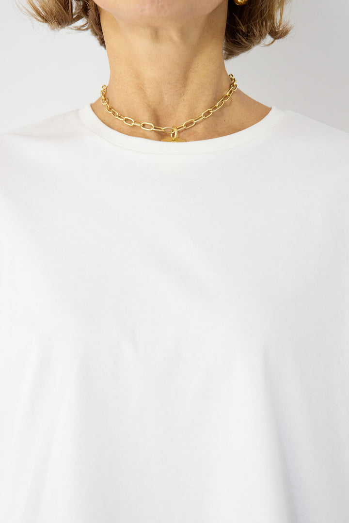 コンパクトスムース 布帛ドッキングトップス