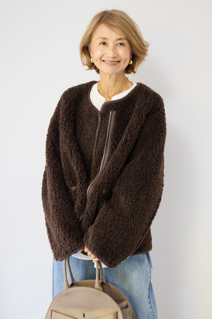 リバーシブルボアコート