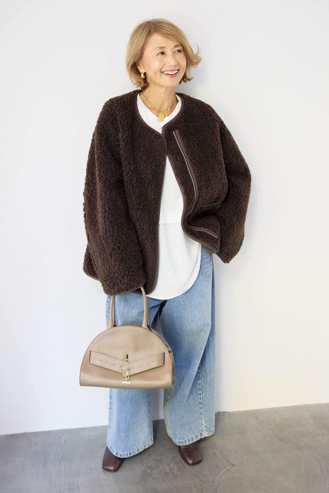 リバーシブルボアコート