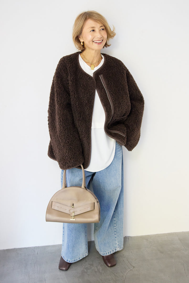 リバーシブルボアコート