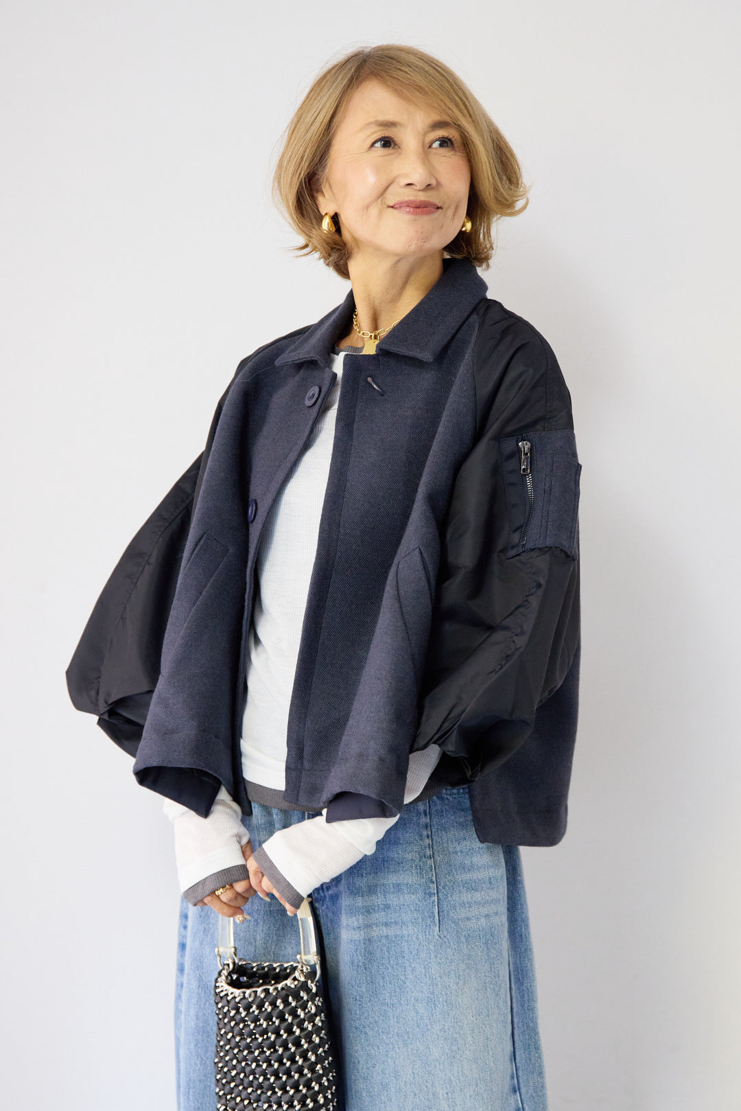 MA-1スリーブブルゾン