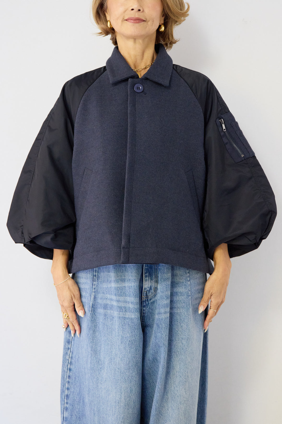 MA-1スリーブブルゾン