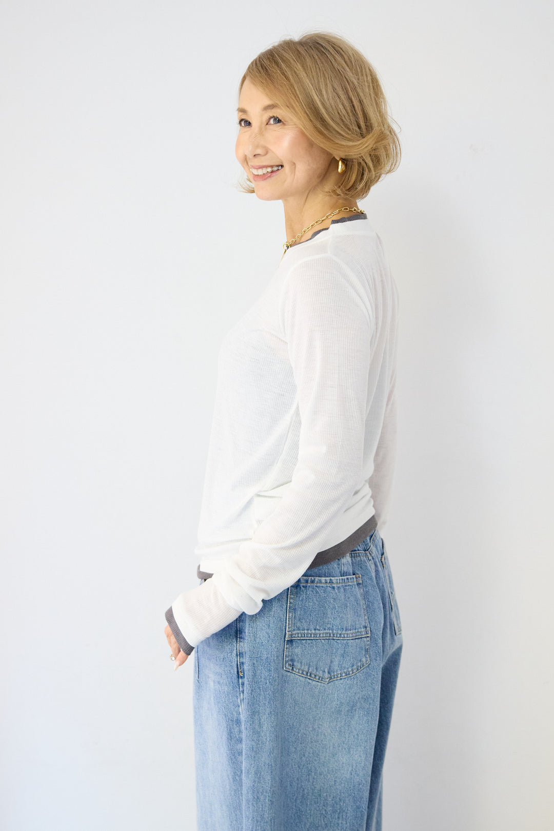 レイヤードデザイン ロングTシャツ