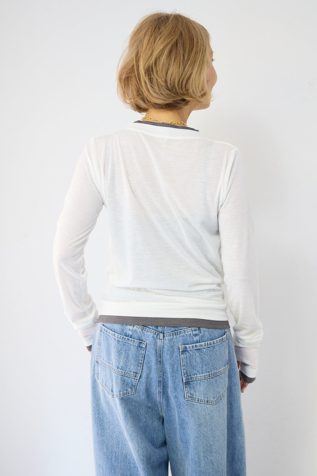 レイヤードデザイン ロングTシャツ