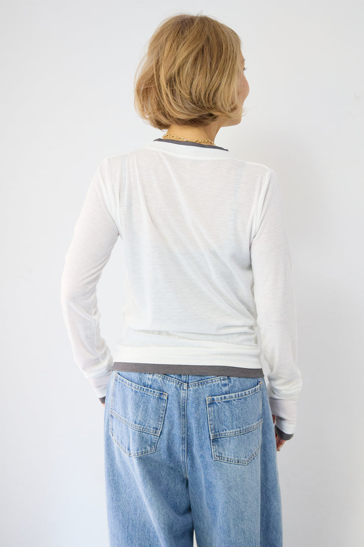 レイヤードデザイン ロングTシャツ