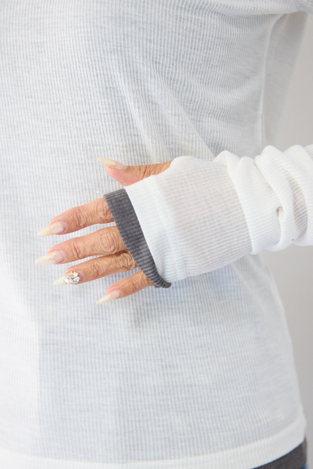 レイヤードデザイン ロングTシャツ