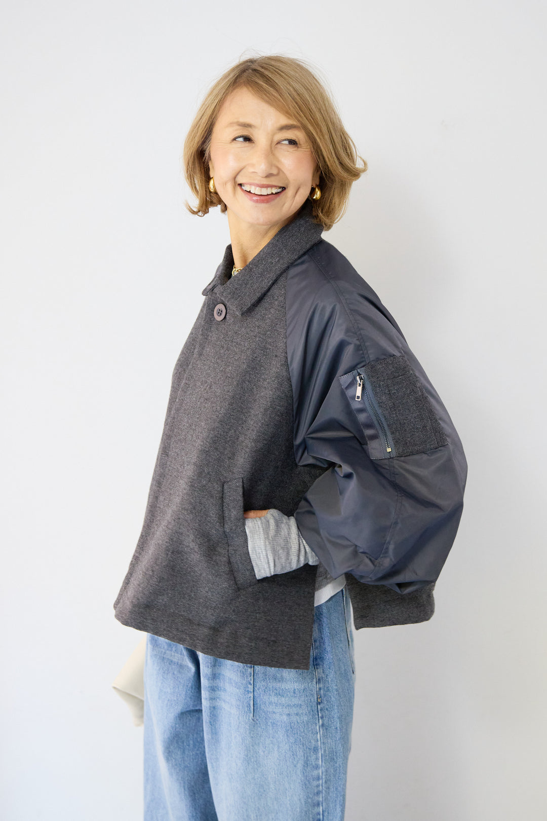 MA-1スリーブブルゾン