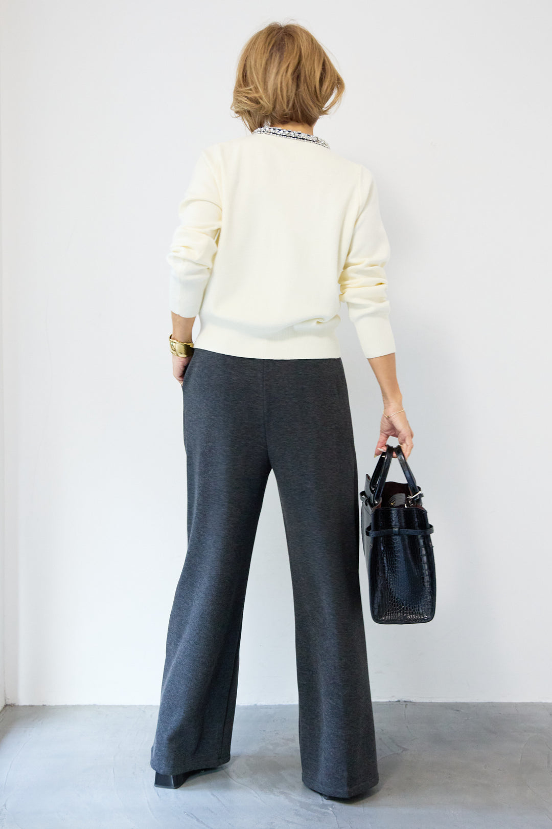 シルク混ビジューカーディガン