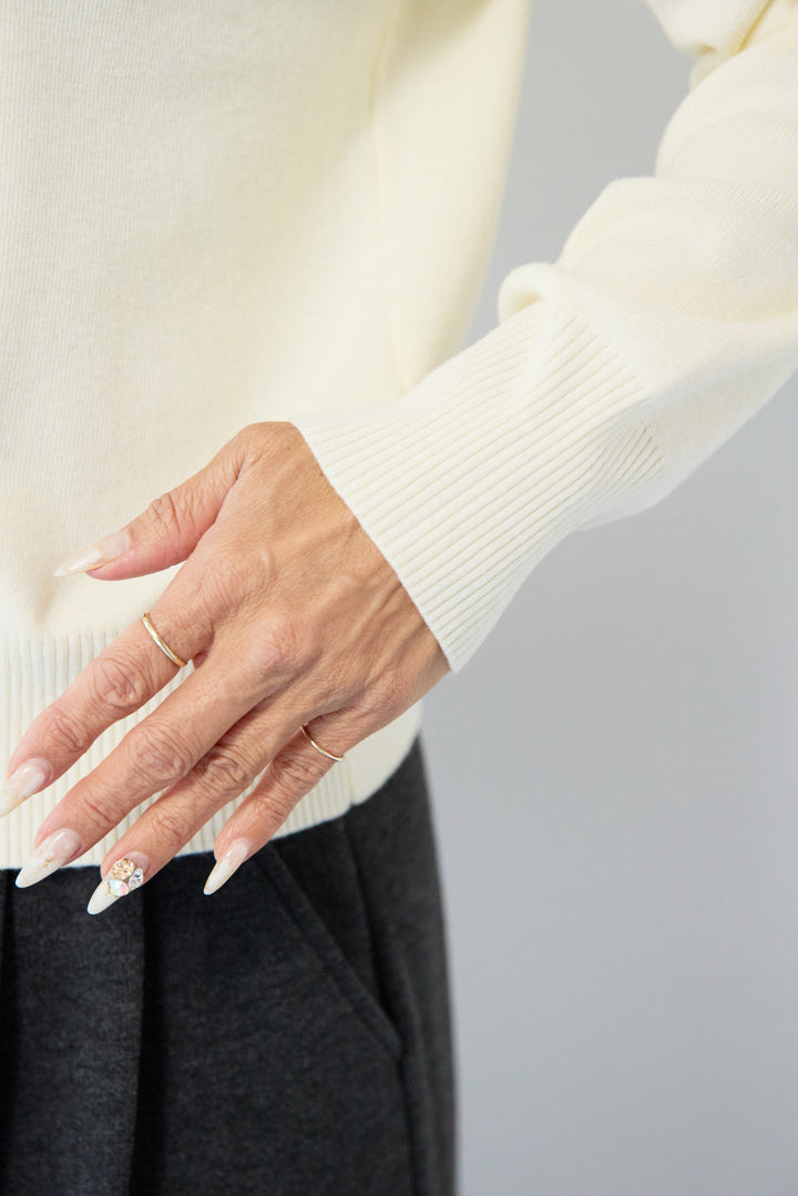 シルク混ビジューカーディガン