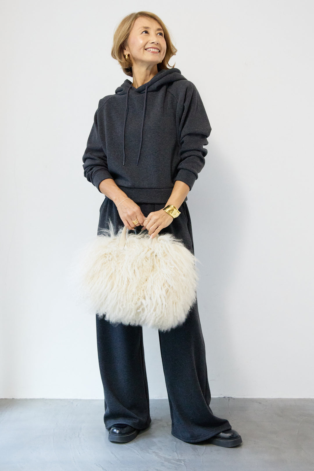 あったか裏起毛フーディスウェットセットアップ