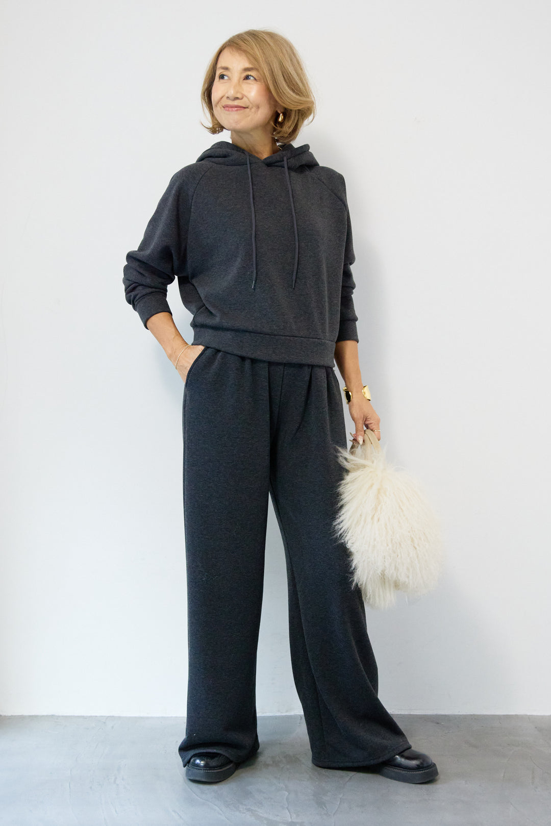 あったか裏起毛フーディスウェットセットアップ