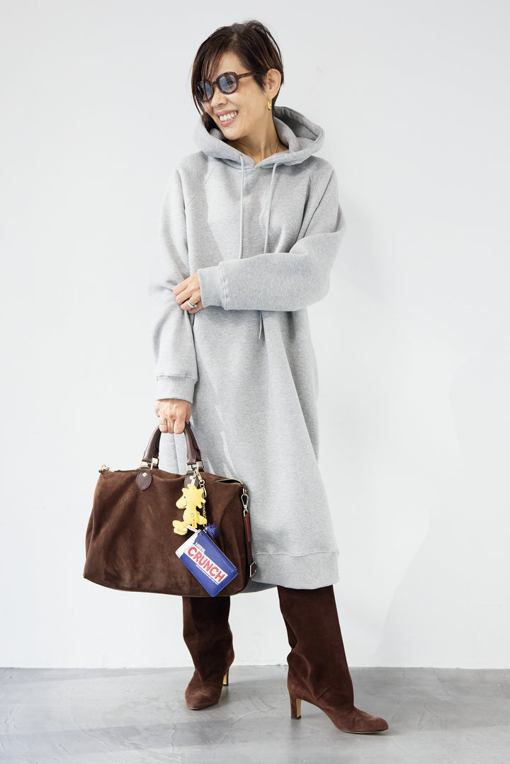 裏起毛サイドスリットスウェットワンピース