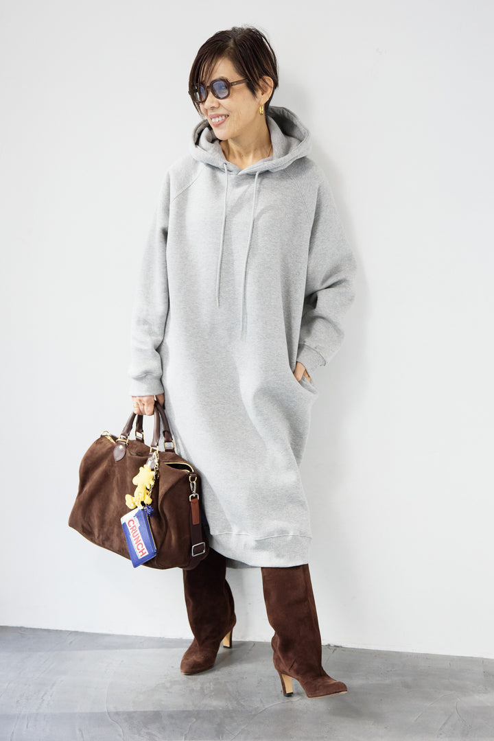 裏起毛サイドスリットスウェットワンピース