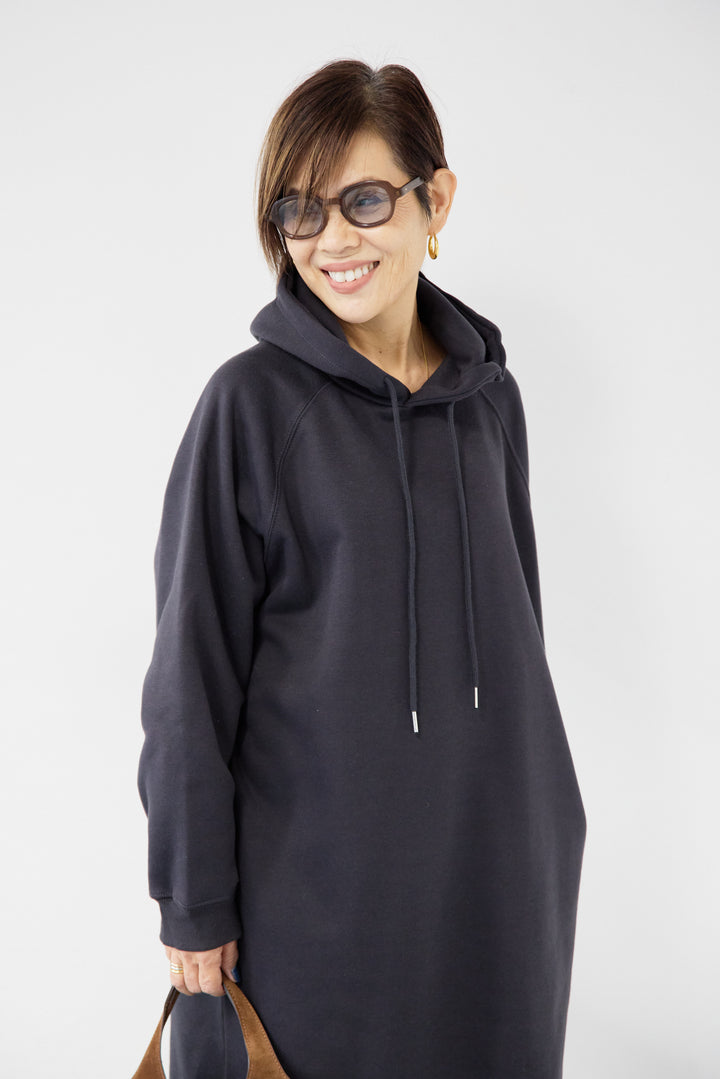 裏起毛サイドスリットスウェットワンピース