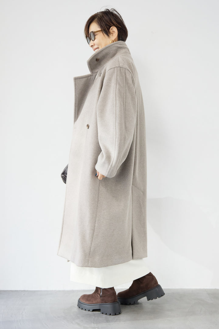 3WAYカラー ニットビーバーロングコート