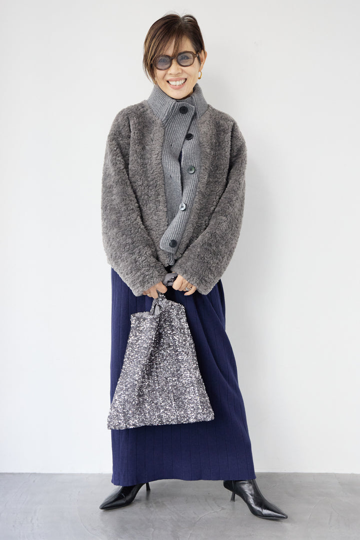 ボアニットジャケット