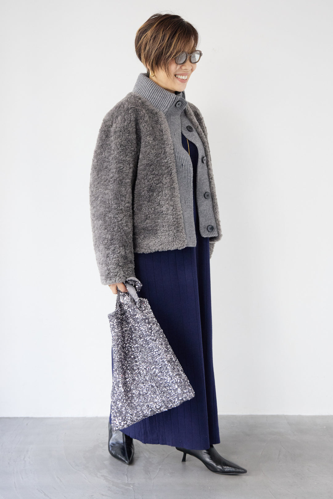 ボアニットジャケット