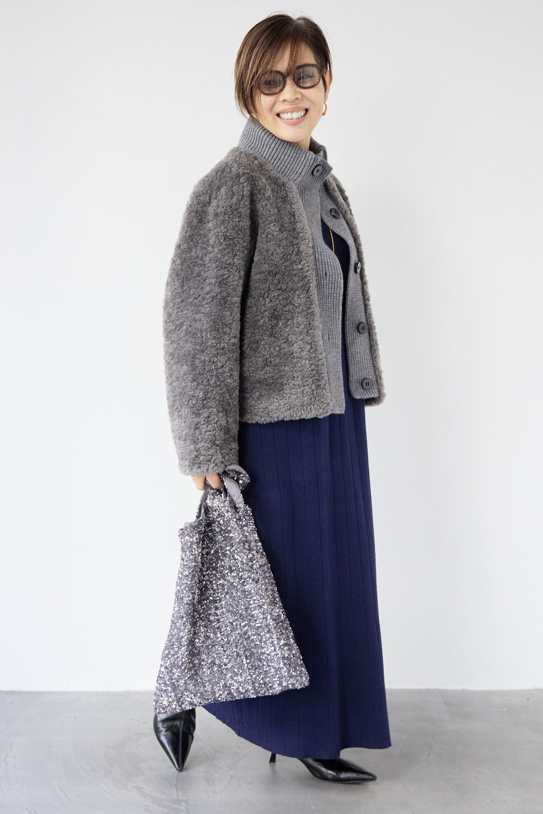 ボアニットジャケット