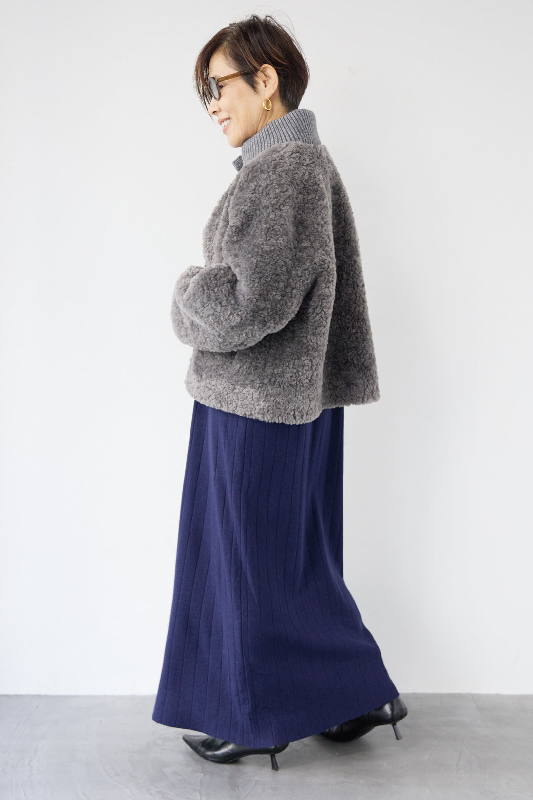 ボアニットジャケット