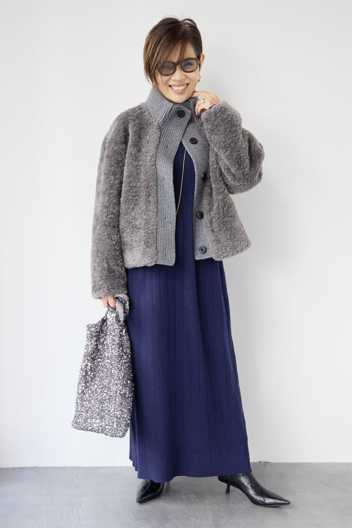 ボアニットジャケット