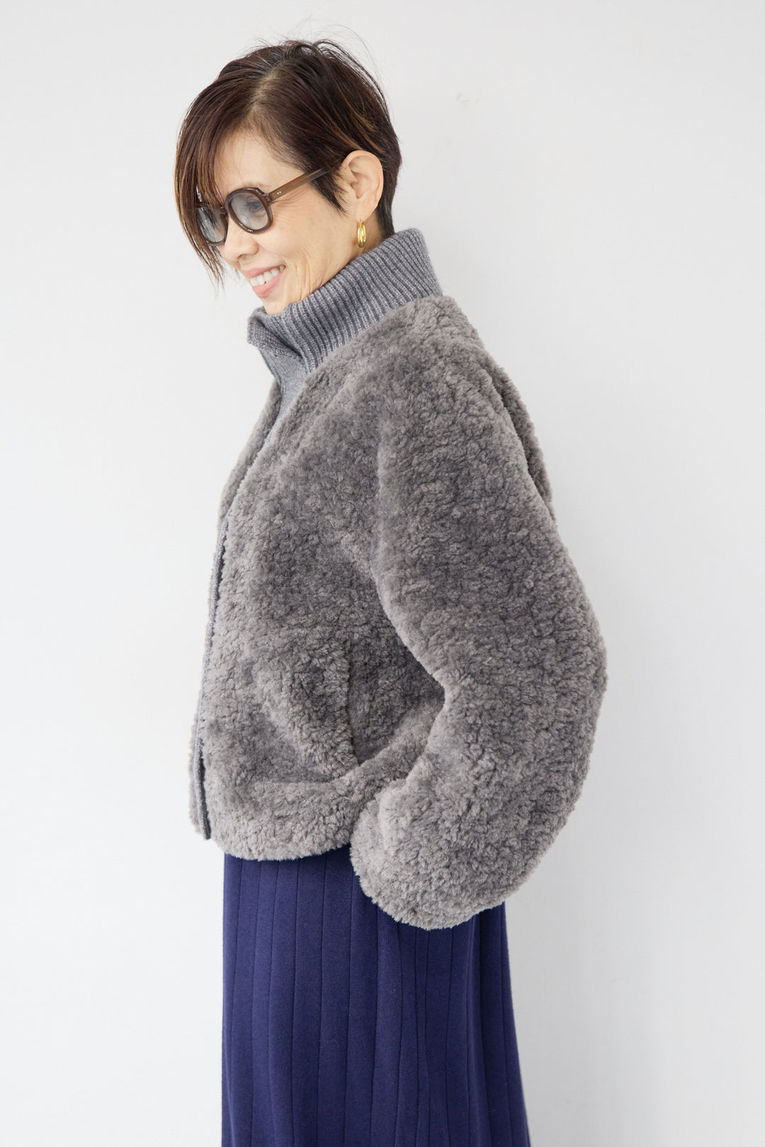 ボアニットジャケット