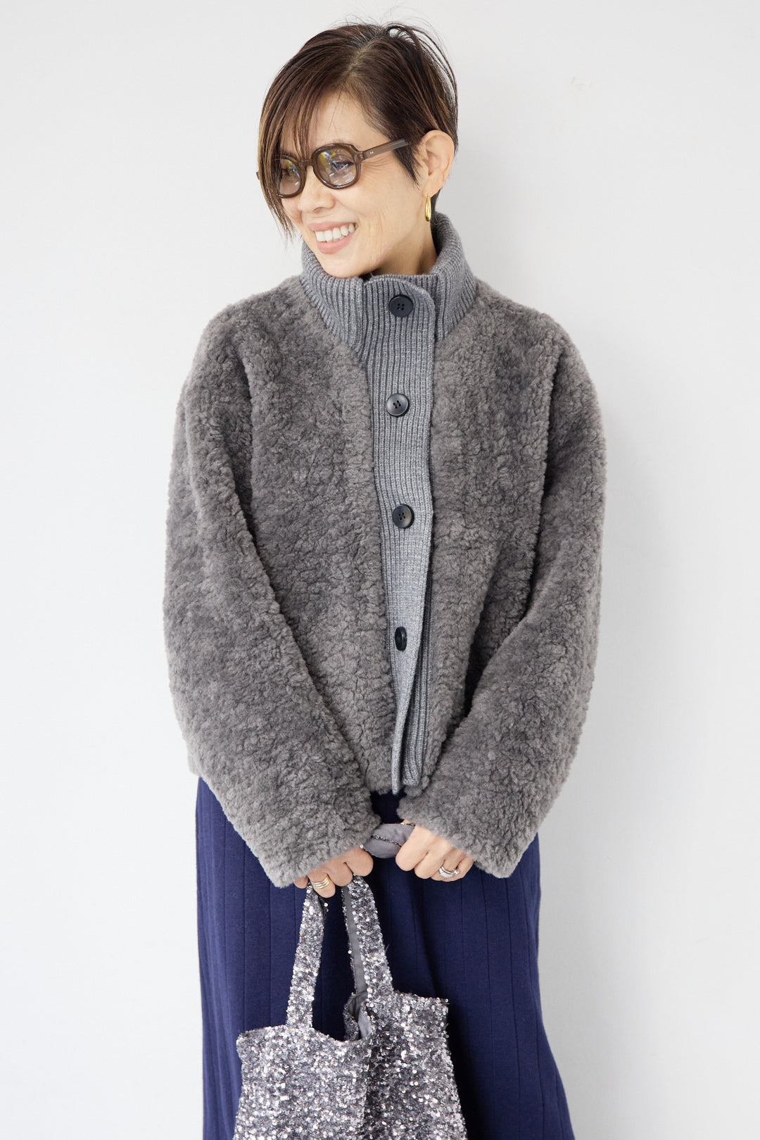 ボアニットジャケット