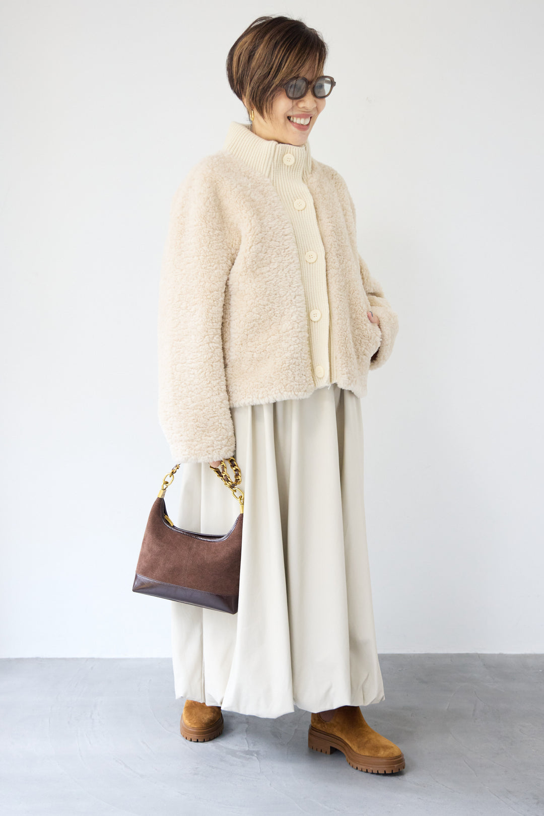 ボアニットジャケット