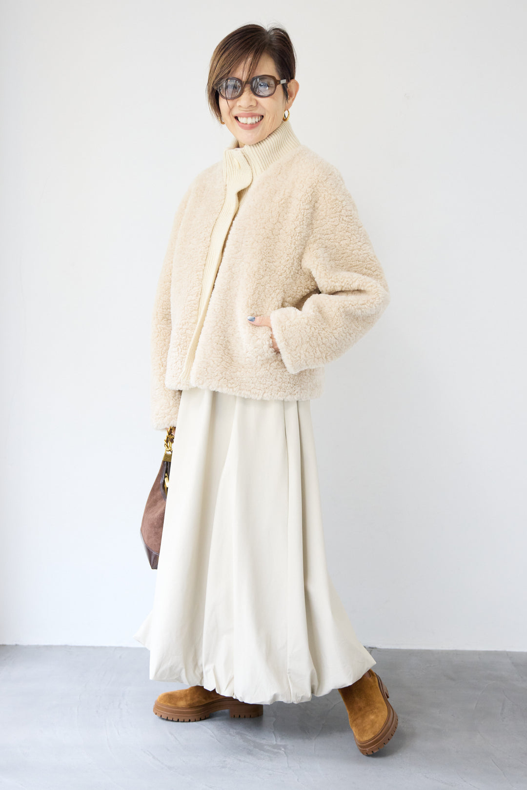 ボアニットジャケット