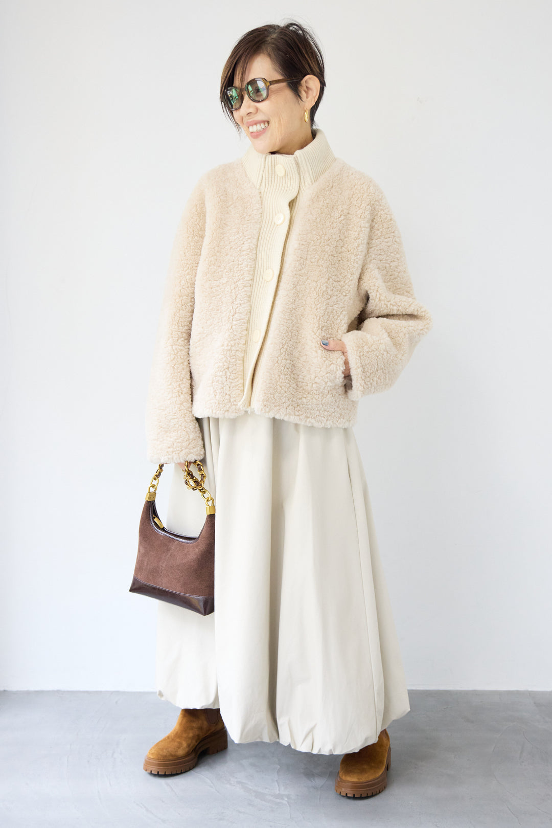 ボアニットジャケット