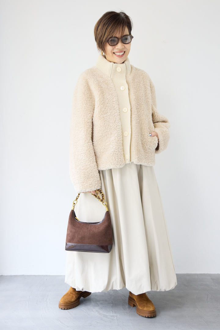 ボアニットジャケット