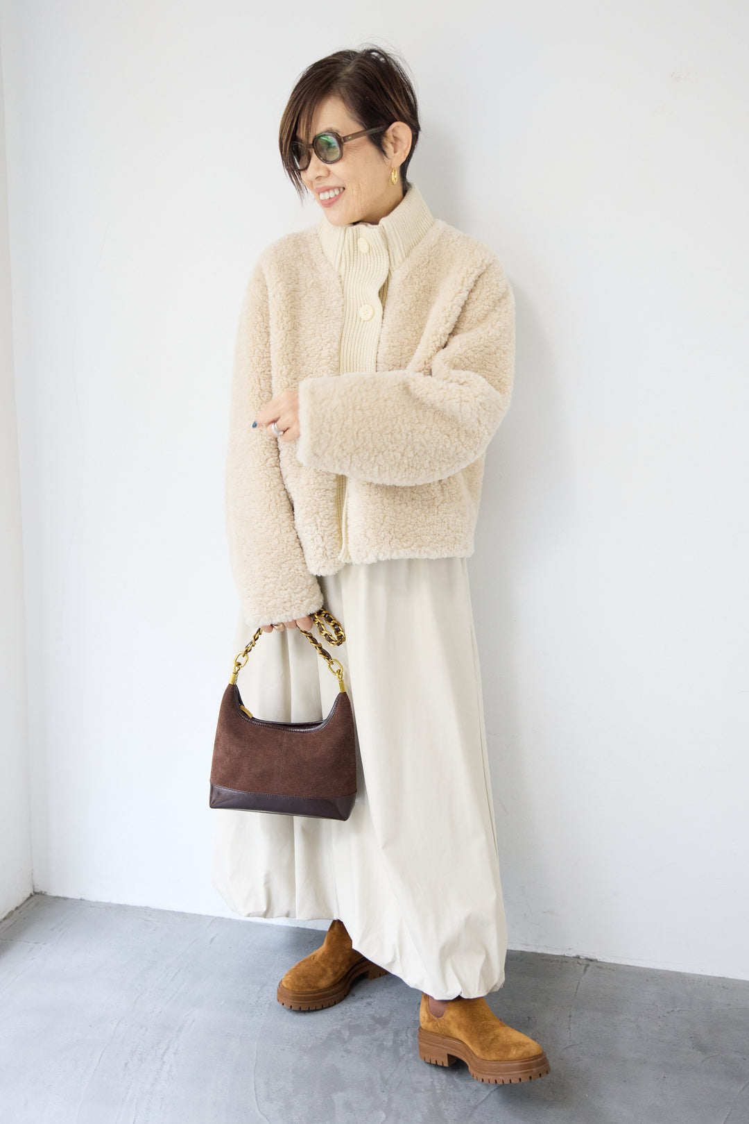 ボアニットジャケット