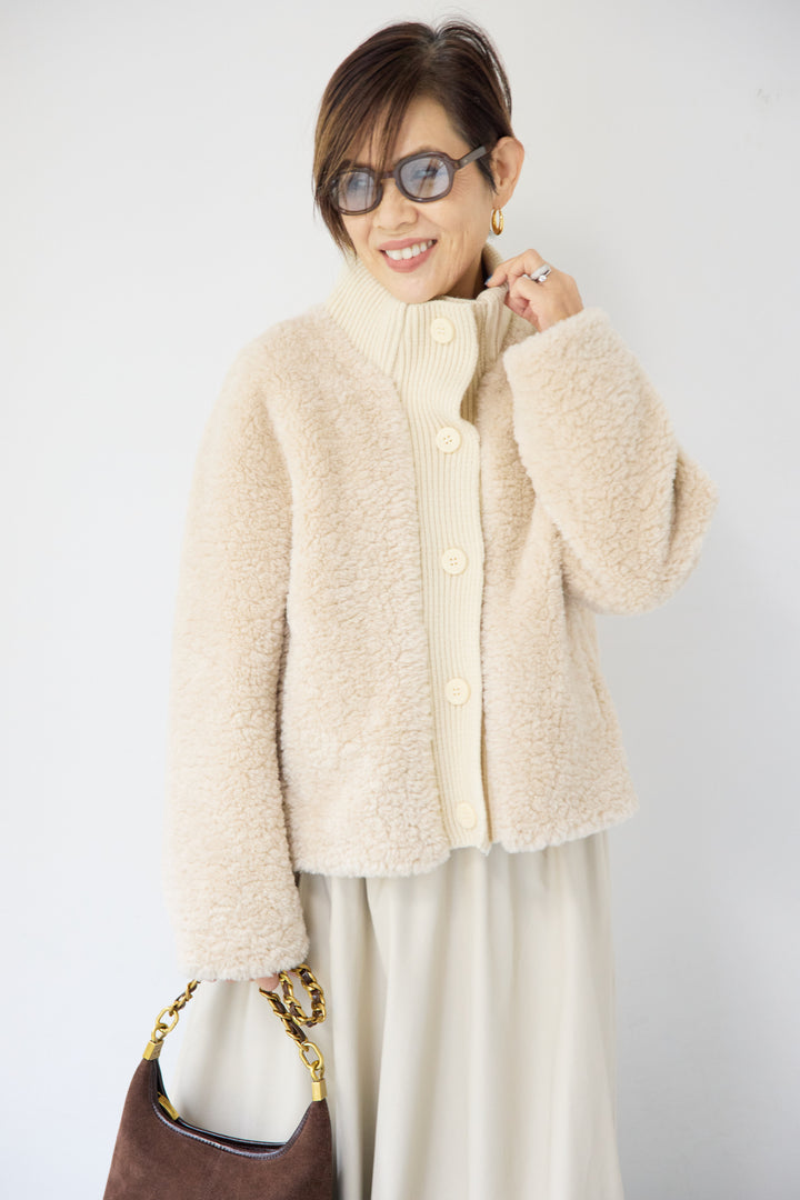 ボアニットジャケット