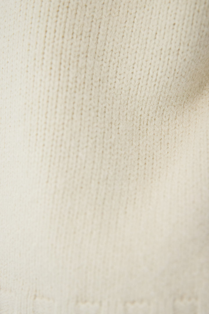 ラグランスリーブハーフジップニット