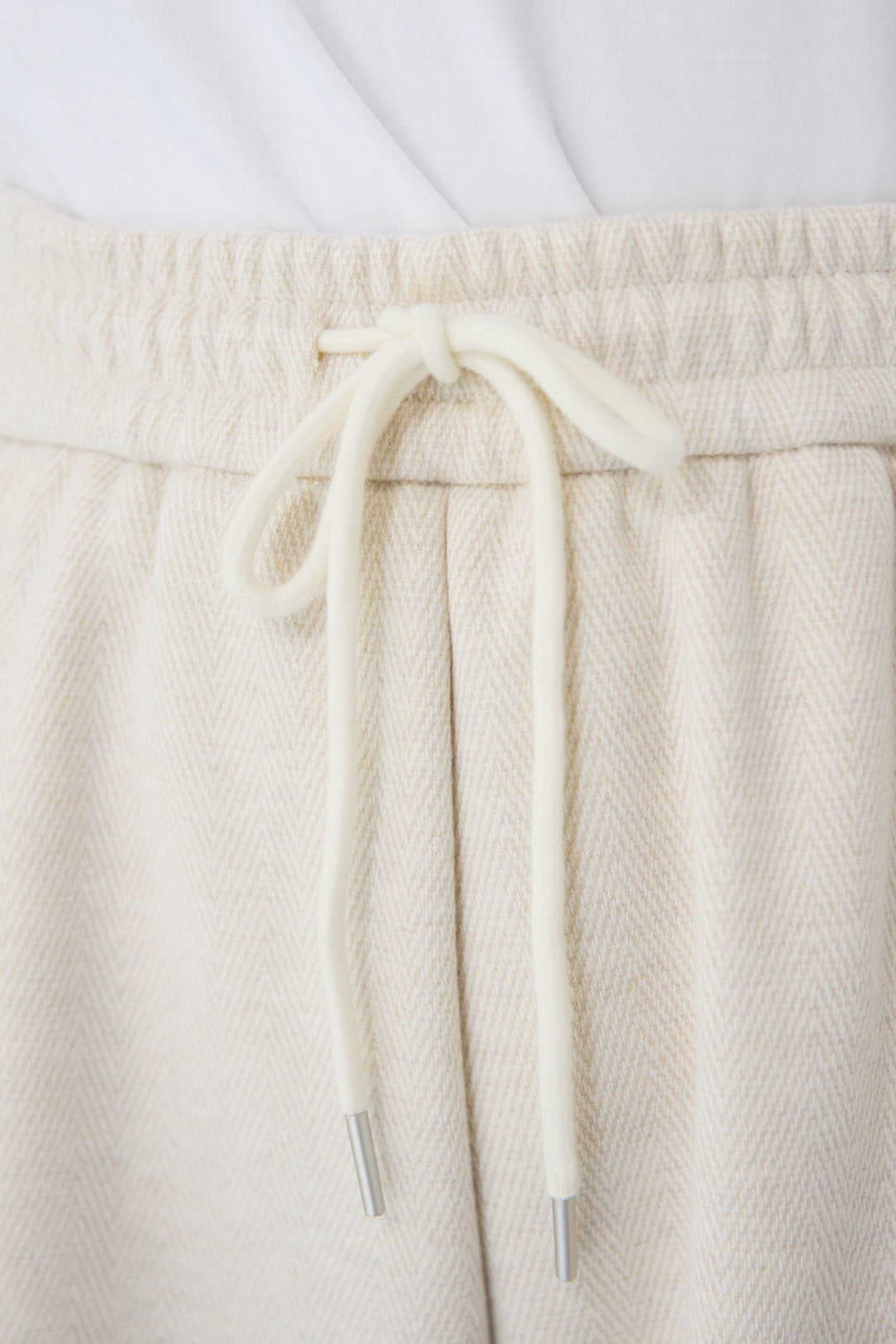 裏起毛ヘリンボーン柄リラックスパンツ