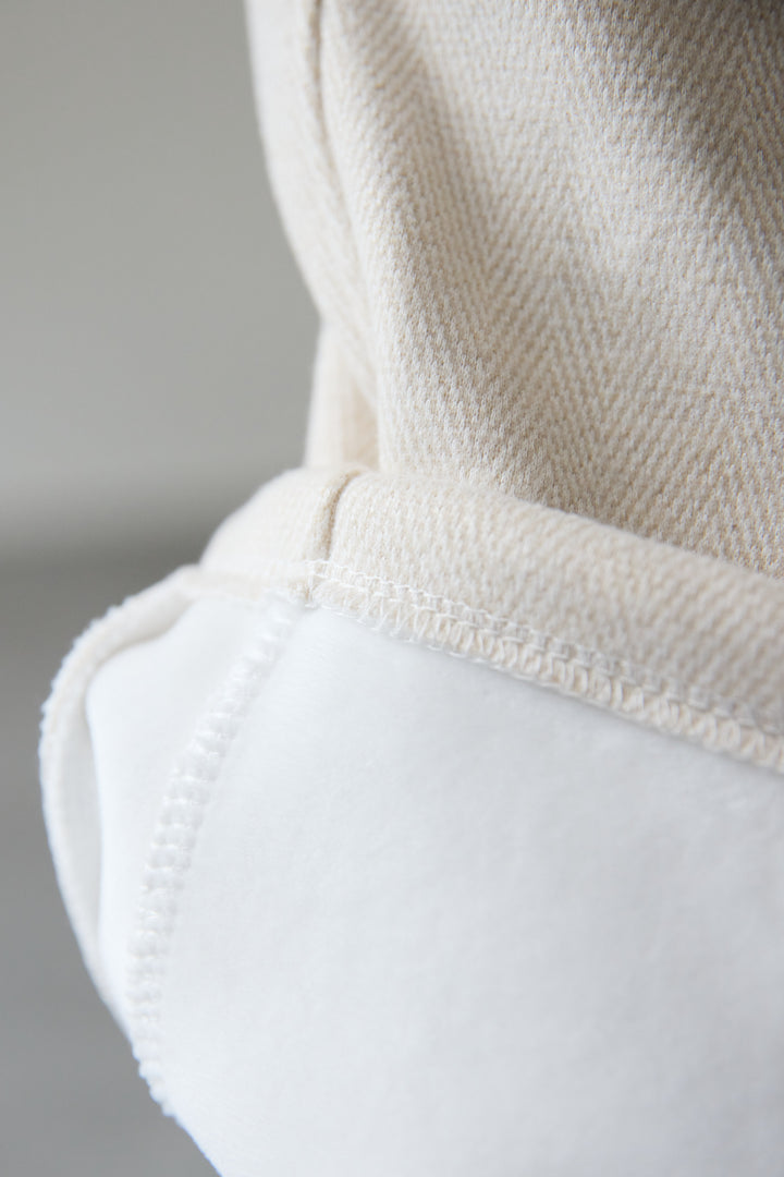 裏起毛ヘリンボーン柄リラックスパンツ