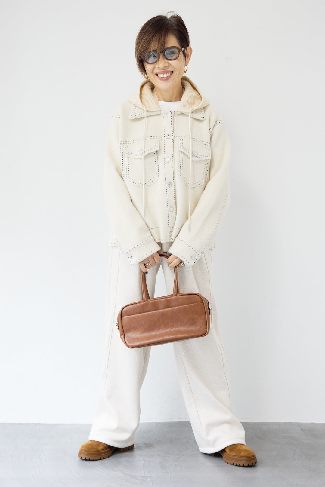 ステッチデザインメルトンジャケット