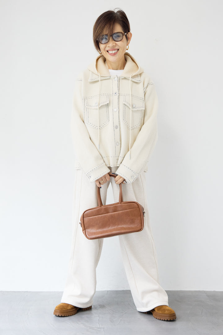 ステッチデザインメルトンジャケット