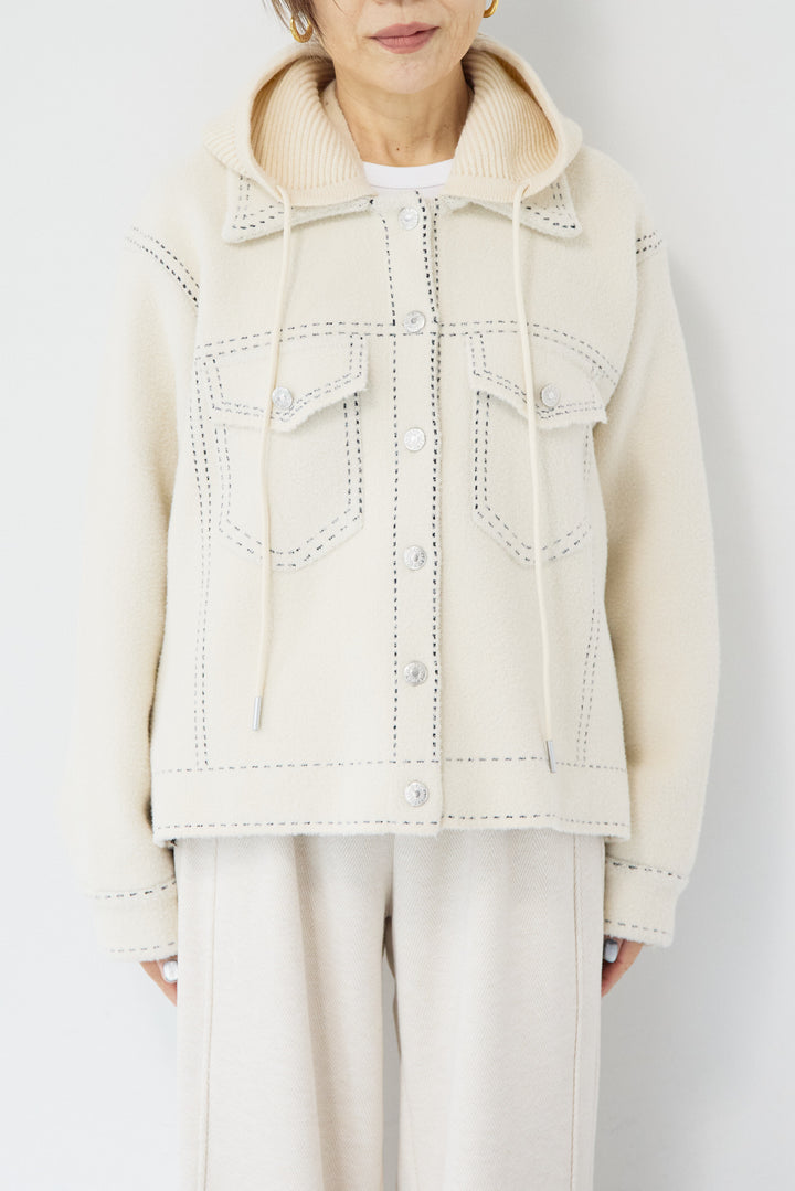 ステッチデザインメルトンジャケット