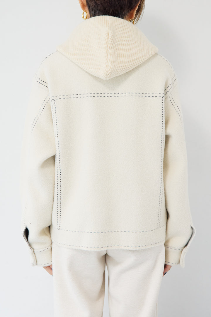 ステッチデザインメルトンジャケット