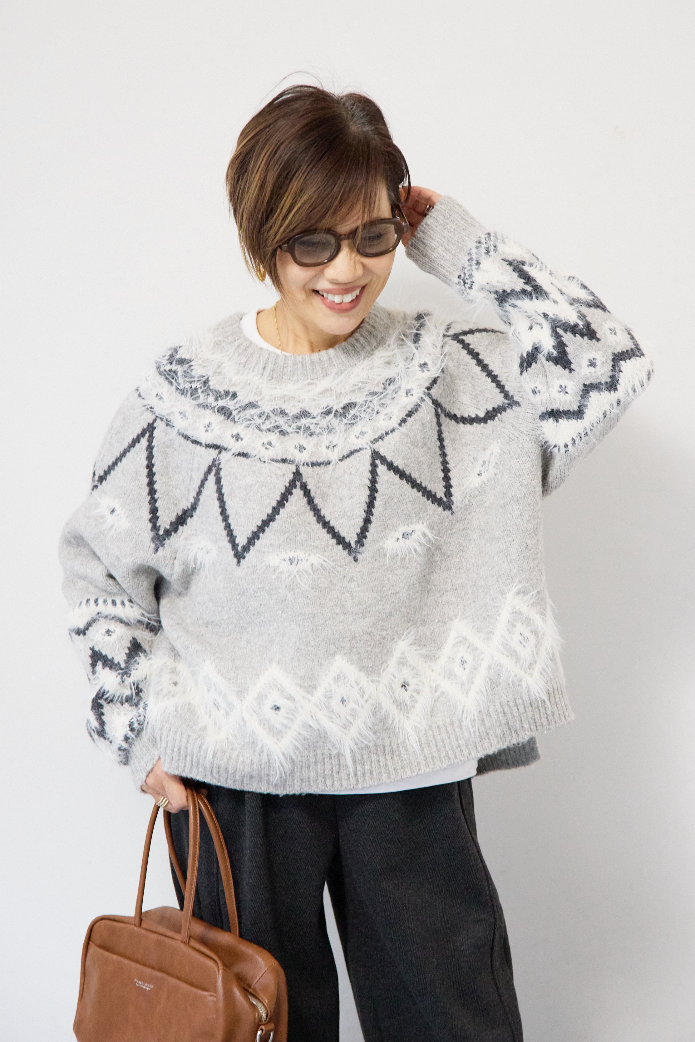 エトロ★ジャガードセーター★美品 ノルディック柄フェザージャガードニット – plusotoha