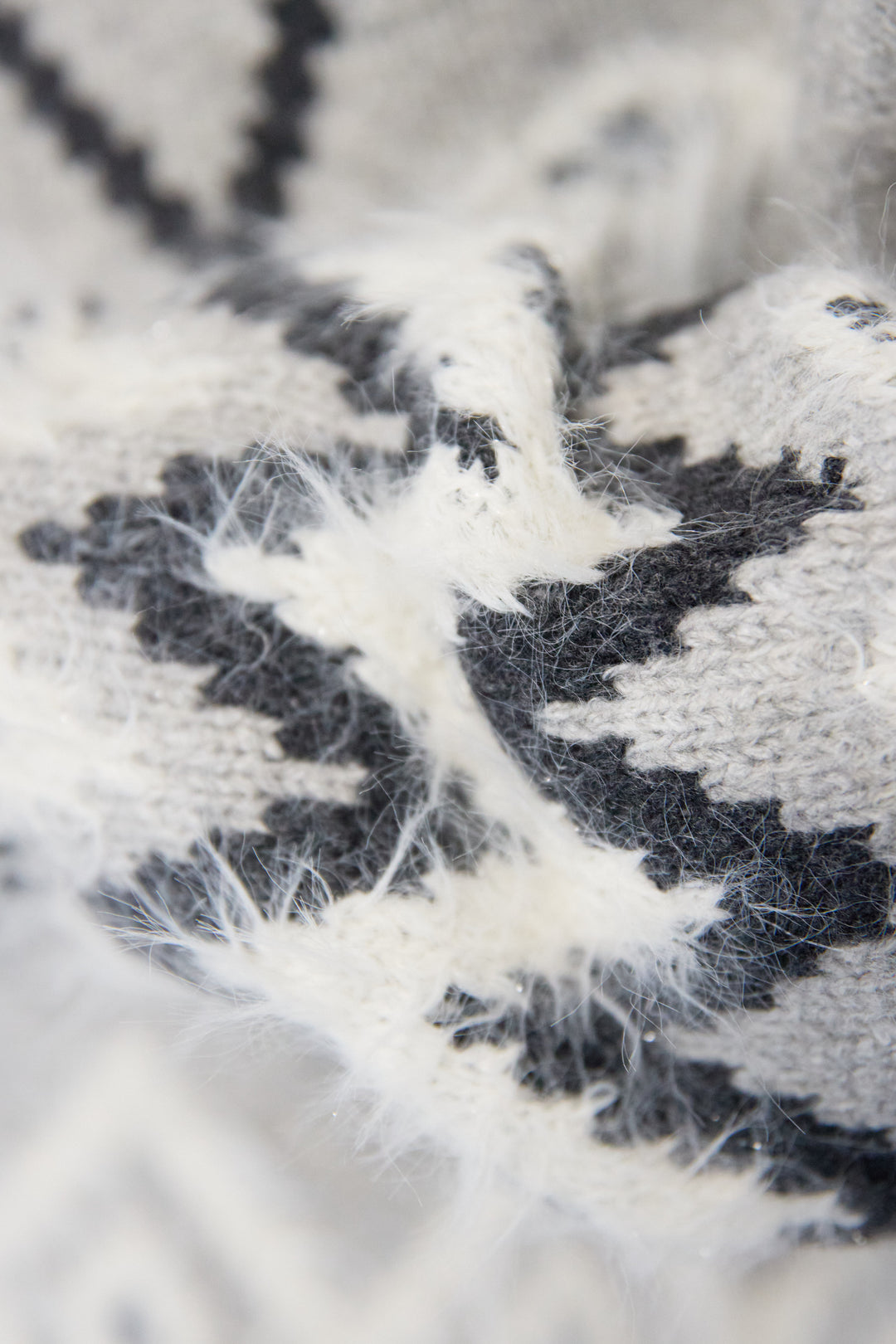 [SET]ノルディック柄フェザージャガードニット+裏起毛ヘリンボーン柄リラックスパンツ(2set)