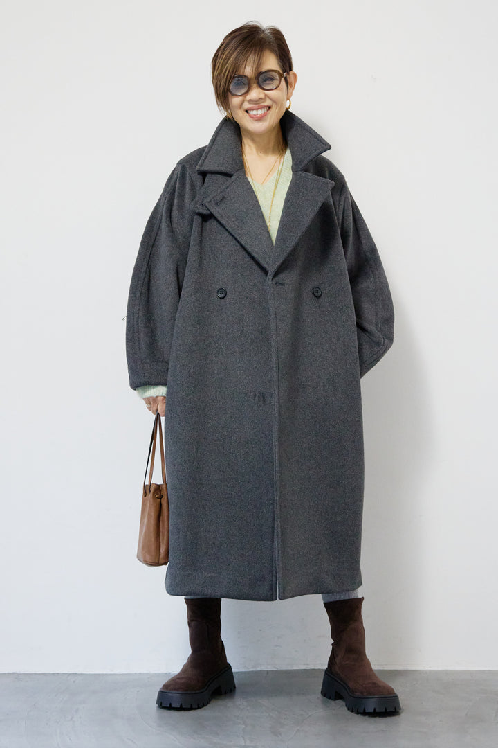 3WAYカラー ニットビーバーロングコート