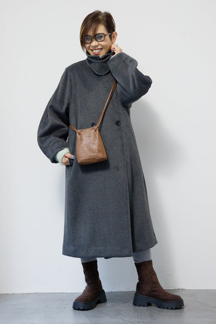 3WAYカラー ニットビーバーロングコート