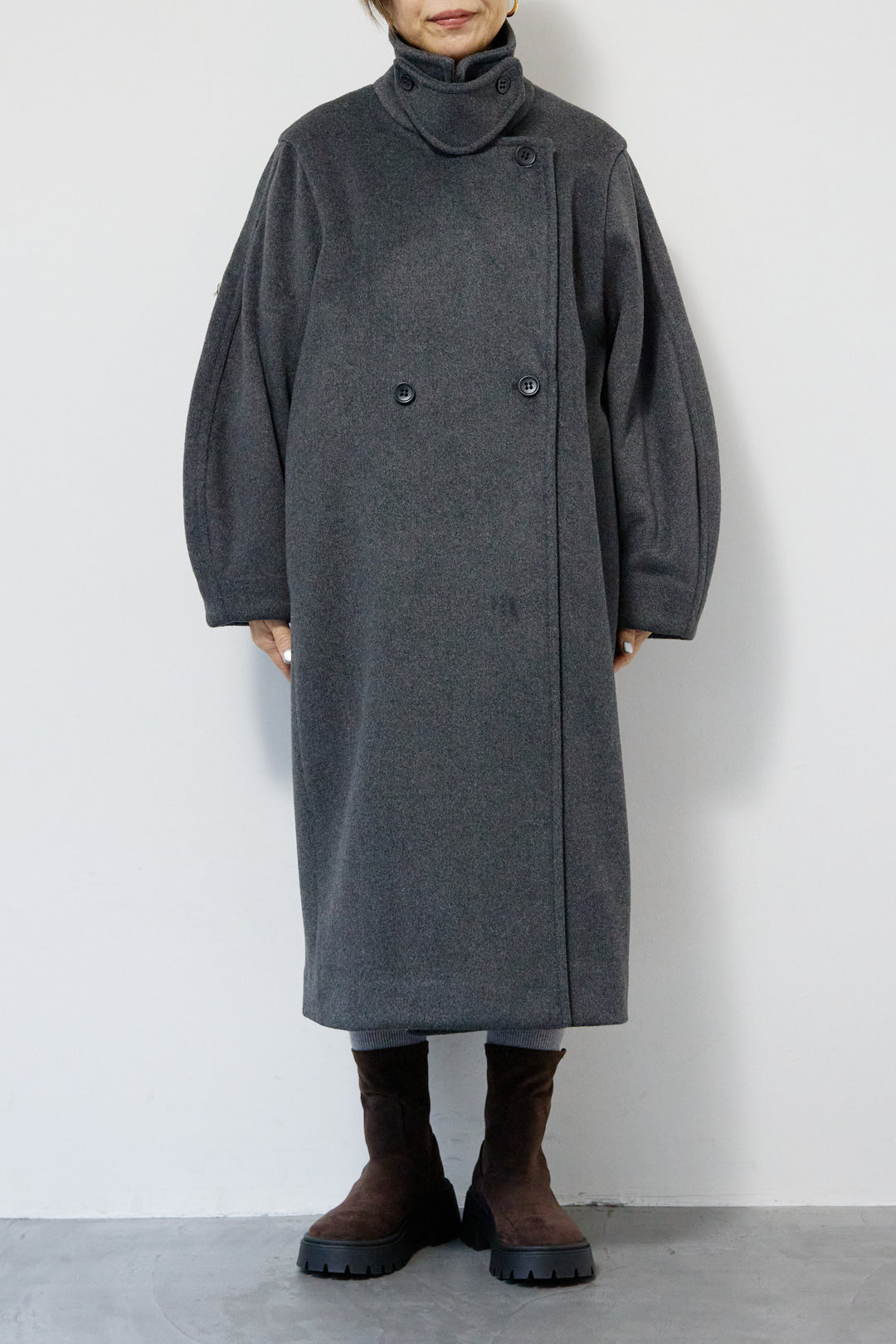 3WAYカラー ニットビーバーロングコート
