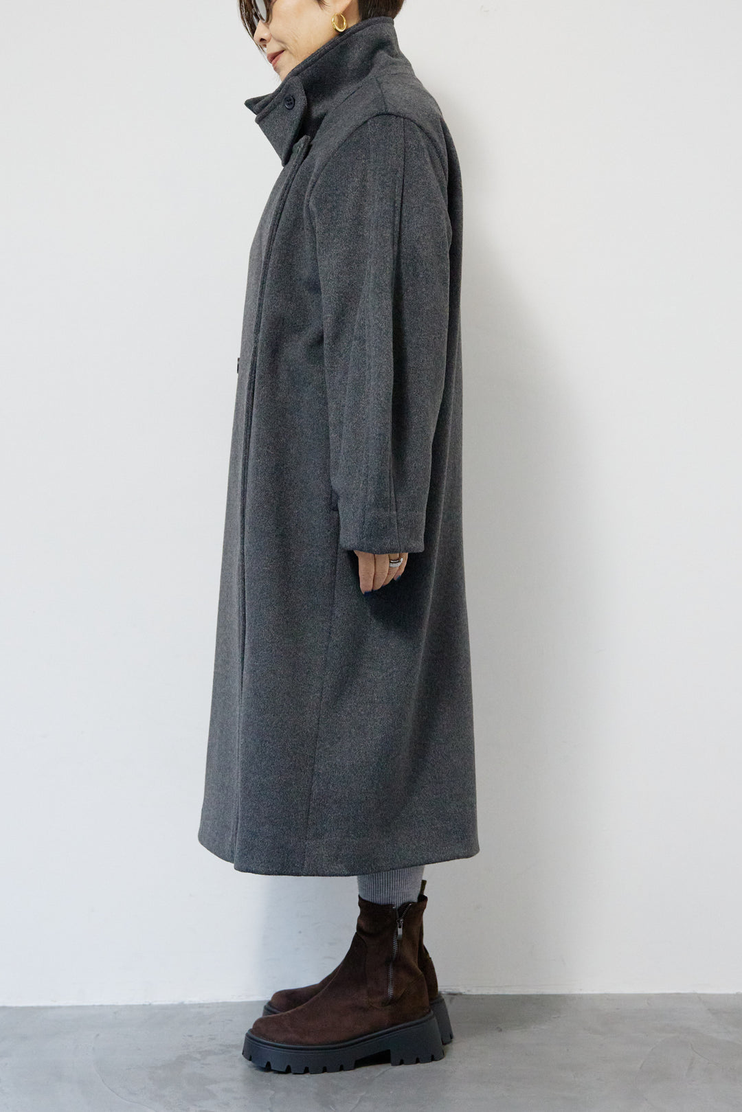 3WAYカラー ニットビーバーロングコート