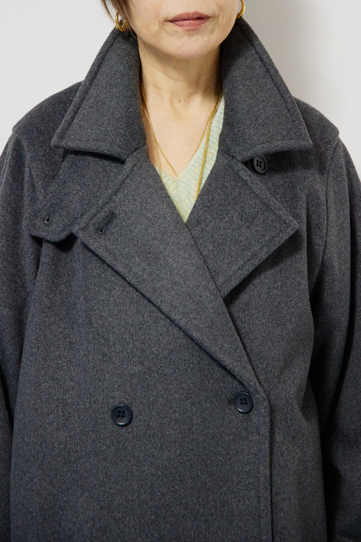 3WAYカラー ニットビーバーロングコート