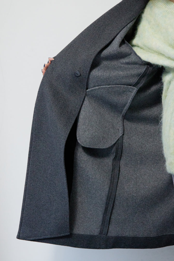 3WAYカラー ニットビーバーロングコート