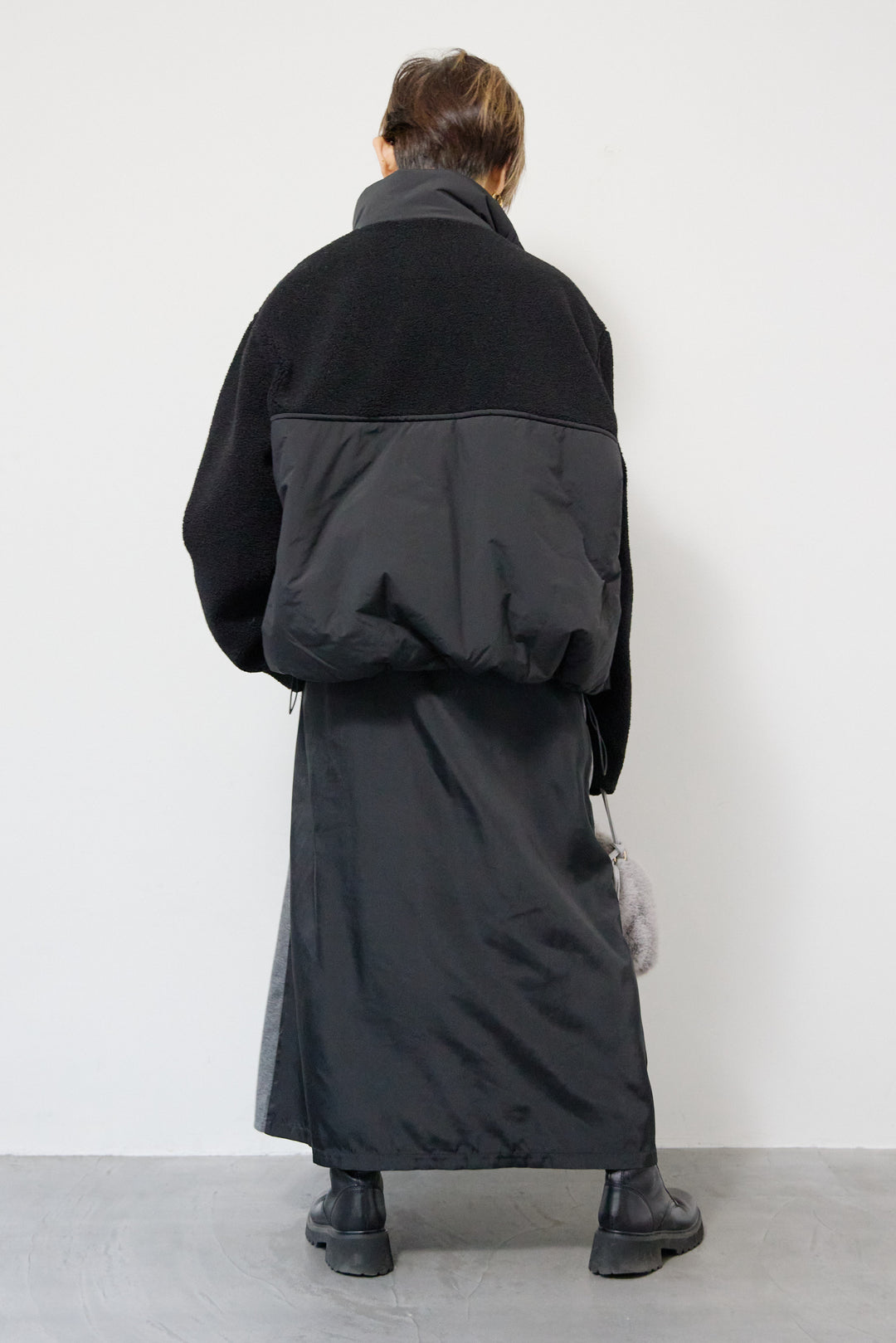 ボア×中綿スタンドカラーブルゾン