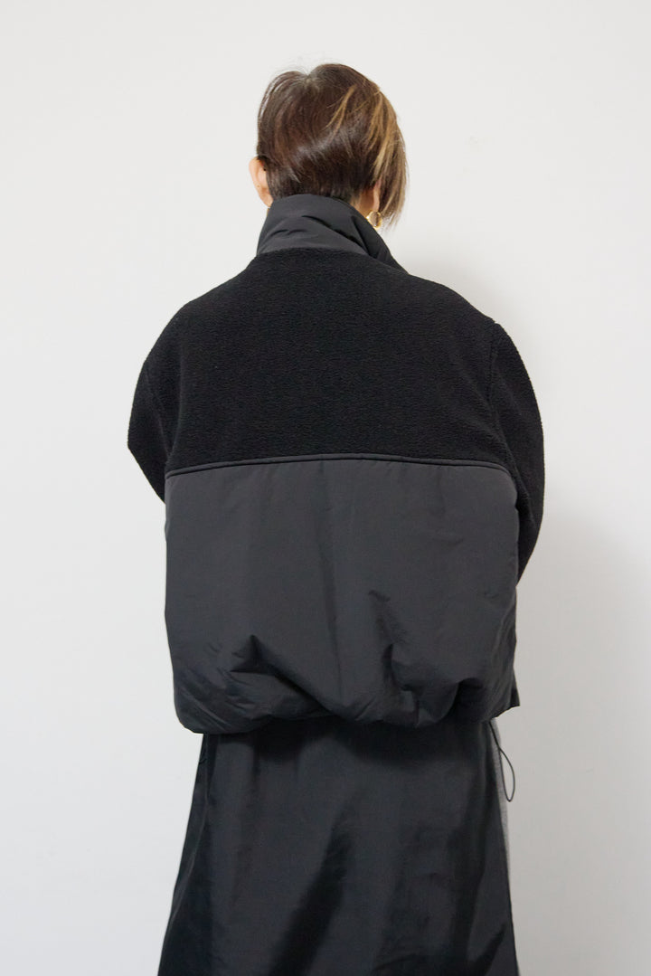 ボア×中綿スタンドカラーブルゾン